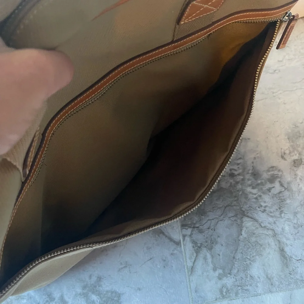 Hartmann The Hudson Collection Twill and Leather Travel Bag NWT - Picture 5 of 8